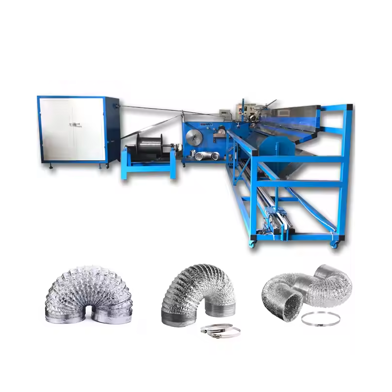 MYT HVAC Semi-rigid Aluminum Stainless Steel Flexible Duct Machine for Liner Chimney